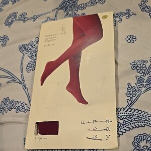 ❤️10/$40 New Burgundy Red Opaque Control Top Tights